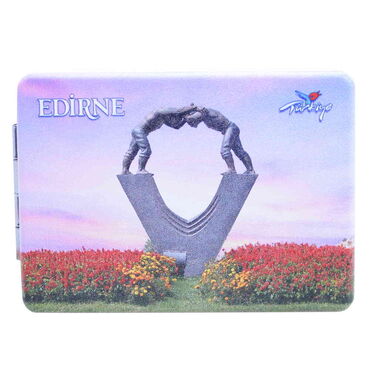 Edirne Themed Customised Uv Printed Rectangle Compact Mirror 85x62x11 mm - 3