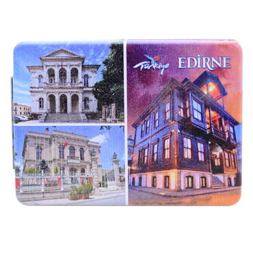 Edirne Themed Customised Uv Printed Rectangle Compact Mirror 85x62x11 mm - 5