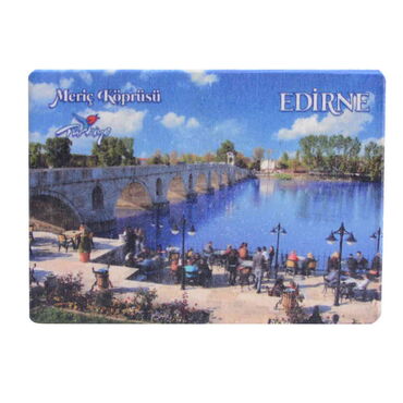 Edirne Themed Wooden Uv Printed Souvenir Fridge Magnet 93x68 mm - 2