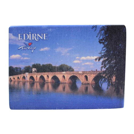 Edirne Themed Wooden Uv Printed Souvenir Fridge Magnet 93x68 mm - 10