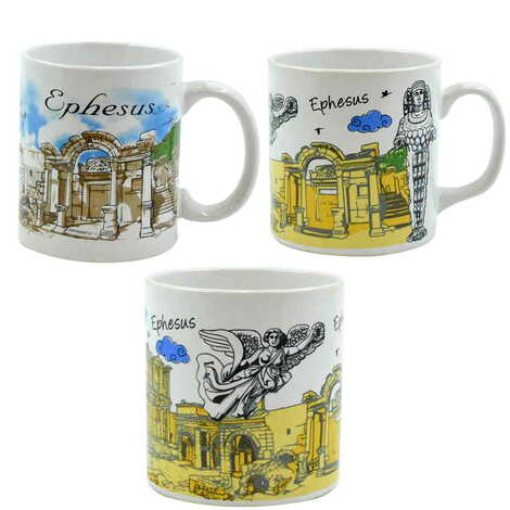 Ephesus Themed Custom Printed Ceramic Coffee Mug 82x90 mm - 3