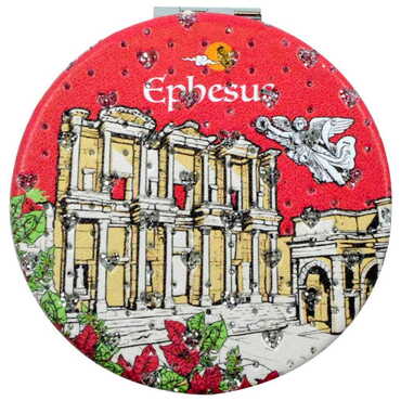 Ephesus Themed Custom Printed Round Pocket Mirror - 6