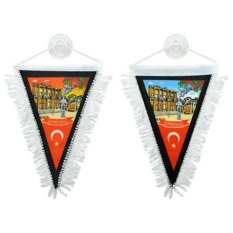 Ephesus Themed Custom Printed Triangular Pennant 10X15Cm - 2