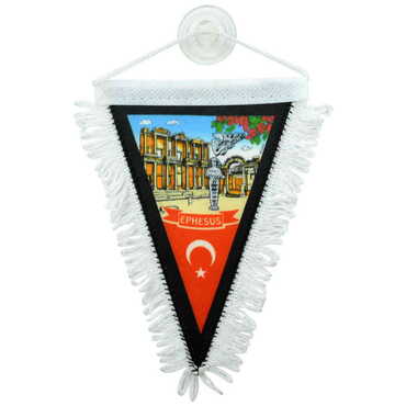 Ephesus Themed Custom Printed Triangular Pennant 10X15Cm - 3