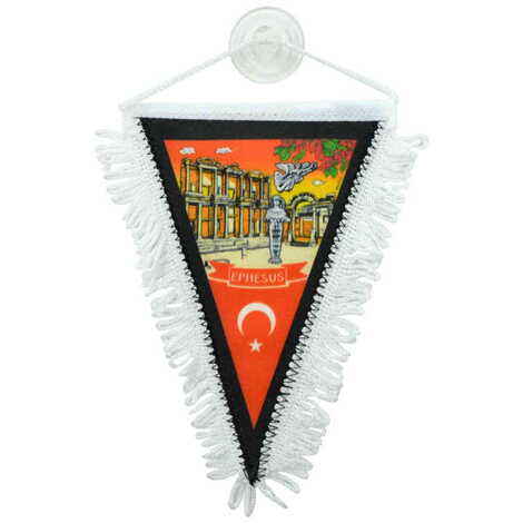 Ephesus Themed Custom Printed Triangular Pennant 10X15Cm - 4