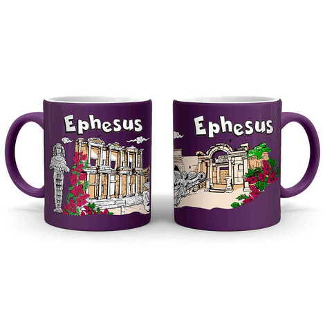 Ephesus Themed Customised Serigraphy Printed Ceramic Mug 82x90 mm - 8