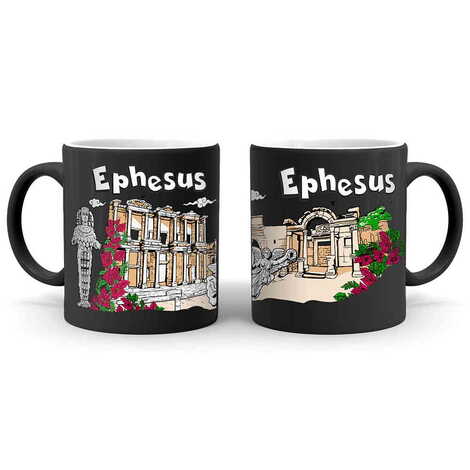 Ephesus Themed Customised Serigraphy Printed Ceramic Mug 82x90 mm - 9