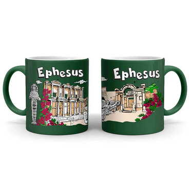 Ephesus Themed Customised Serigraphy Printed Ceramic Mug 82x90 mm - 12