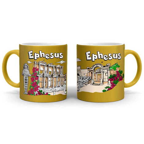 Ephesus Themed Customised Serigraphy Printed Ceramic Mug 82x90 mm - 13