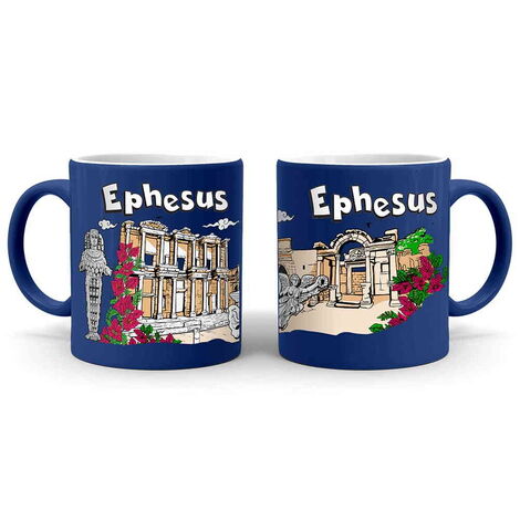 Ephesus Themed Customised Serigraphy Printed Ceramic Mug 82x90 mm - 16