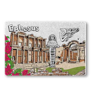 Ephesus Themed Customised Stone Fridge Magnet 60x45 mm - 18