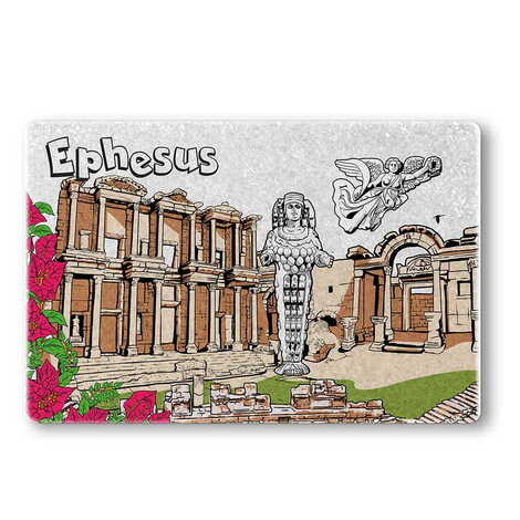 Ephesus Themed Customised Stone Fridge Magnet 60x45 mm - 18