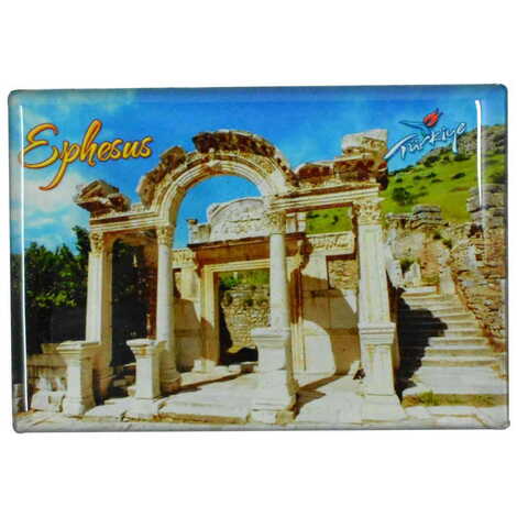 Ephesus Themed Epoxy Dome Rectangle Souvenir Fridge Magnet 80x55 cm - 10