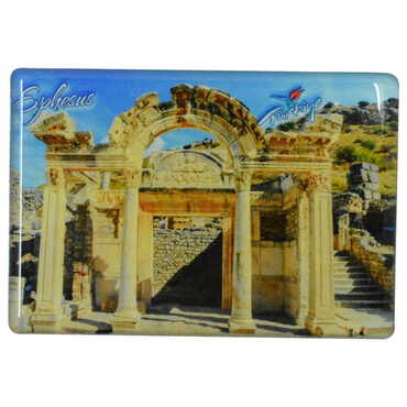 Ephesus Themed Epoxy Dome Rectangle Souvenir Fridge Magnet 80x55 cm - 11