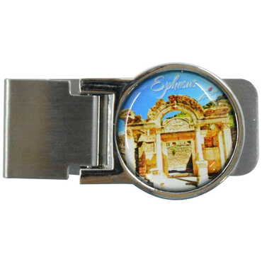 Ephesus Themed Metal Money Clip - 7