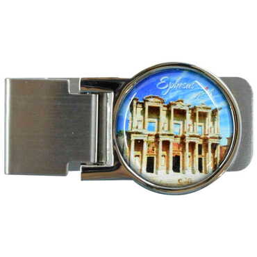 Ephesus Themed Metal Money Clip - 8