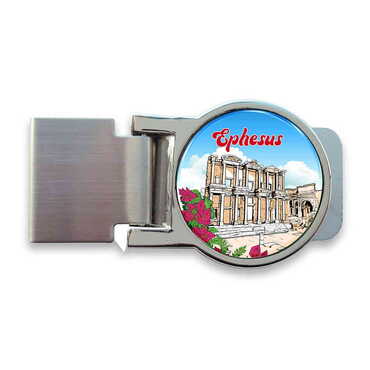 Ephesus Themed Metal Money Clip - 9