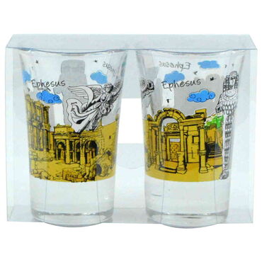 Ephesus Themed Shot Glass Set of 2 Pcs - 4