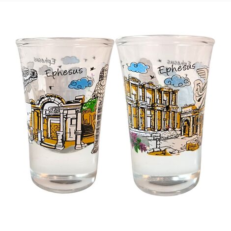 Ephesus Themed Shot Glass Set of 2 Pcs - 5