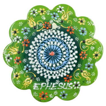 Ephesus Themed Turkish Ceramic Relief Trivet Big Size - 8