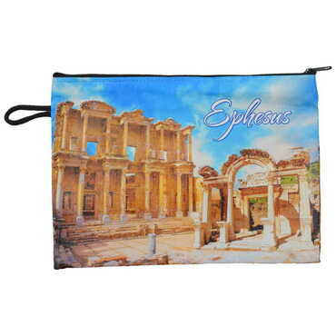 Ephesus Themed Turkish Woven Wallet 113x80x8 mm - 8