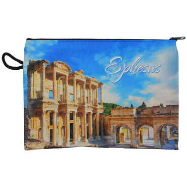 Ephesus Themed Turkish Woven Wallet 113x80x8 mm - 9