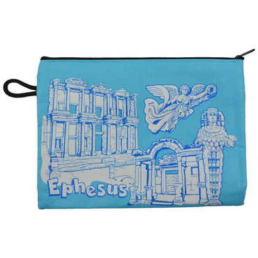 Ephesus Themed Turkish Woven Wallet 113x80x8 mm - 11