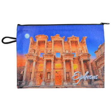 Ephesus Themed Turkish Woven Wallet 113x80x8 mm - 12