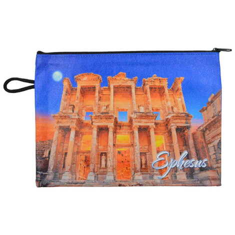 Ephesus Themed Turkish Woven Wallet 113x80x8 mm - 12