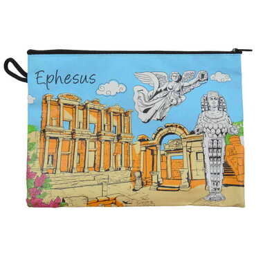 Ephesus Themed Turkish Woven Wallet 113x80x8 mm - 13