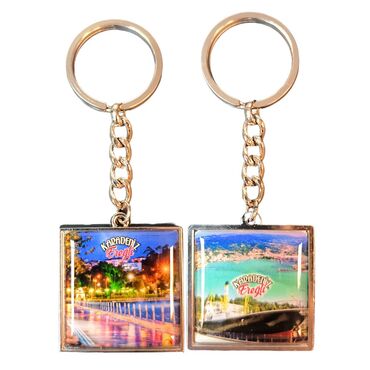 Eregli Themed Metal Square Shaped Double Sided Keychain 36x95 mm - 3