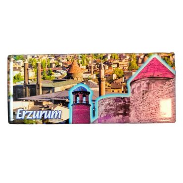 Erzurum Themed Epoxy Dome Panaromic Souvenir Fridge Magnet 120x50 cm - 3