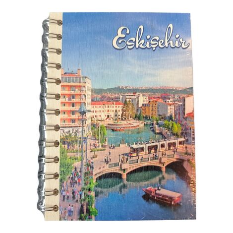 Eskisehir Themed Custom Printed Wood Cover Notebook 120x170 mm - 4