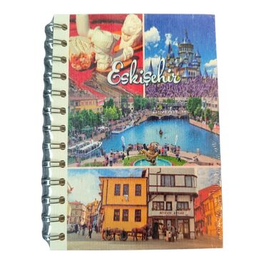 Eskisehir Themed Custom Printed Wood Cover Notebook 120x170 mm - 5