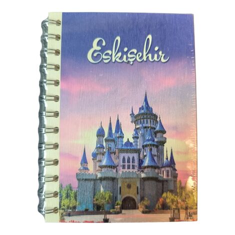 Eskisehir Themed Custom Printed Wood Cover Notebook 120x170 mm - 6