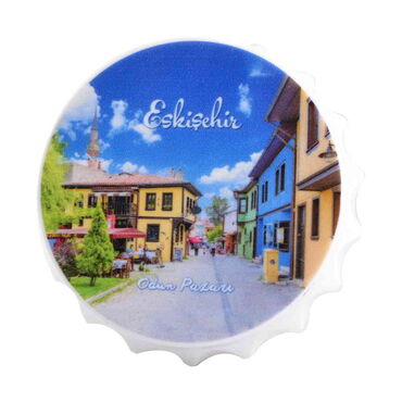 Eskisehir Themed Customised Uv Printed Bottle Cap Shaped Plastic Base Bottle Opener 63x15 mm - 5