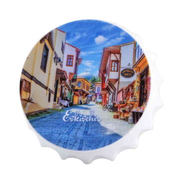 Eskisehir Themed Customised Uv Printed Bottle Cap Shaped Plastic Base Bottle Opener 63x15 mm - 10