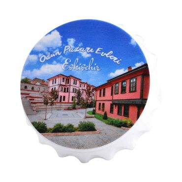 Eskisehir Themed Customised Uv Printed Bottle Cap Shaped Plastic Base Bottle Opener 63x15 mm - 11