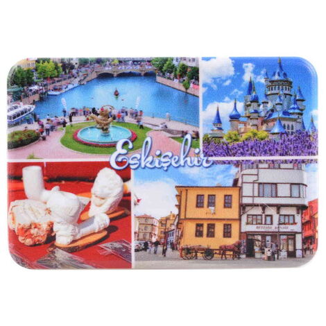 Eskisehir Themed Customised UV Printed Plastic Base Rectangle Fridge Magnet 80x50 mm - 7