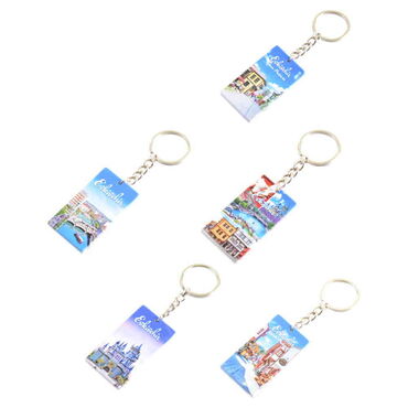 Eskisehir Themed Customised UV Printed Plastic Base Rectangle Keyring 31x106 mm - 2