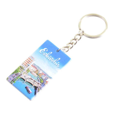 Eskisehir Themed Customised UV Printed Plastic Base Rectangle Keyring 31x106 mm - 5