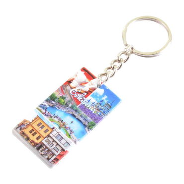 Eskisehir Themed Customised UV Printed Plastic Base Rectangle Keyring 31x106 mm - 7