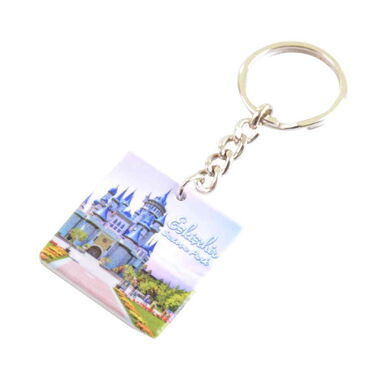 Eskisehir Themed Customised Uv Printed Plastic Base Round Keyring 40x108 mm - 8