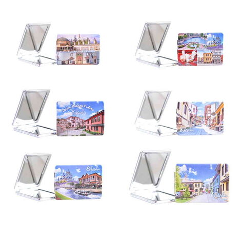 Eskisehir Themed Customised Uv Printed Rectangle Compact Mirror 85x62x11 mm - 2