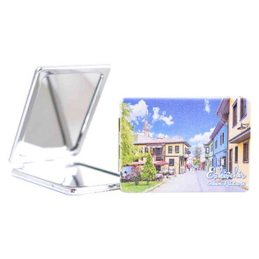 Eskisehir Themed Customised Uv Printed Rectangle Compact Mirror 85x62x11 mm - 3