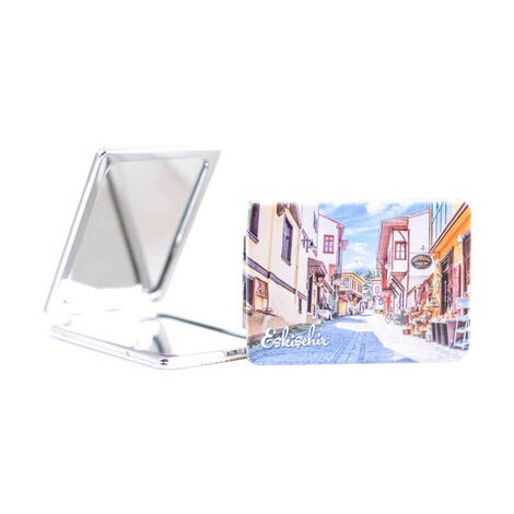 Eskisehir Themed Customised Uv Printed Rectangle Compact Mirror 85x62x11 mm - 4