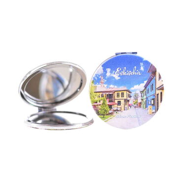 Eskisehir Themed Customised Uv Printed Round Compact Mirror 72x11 mm - 4