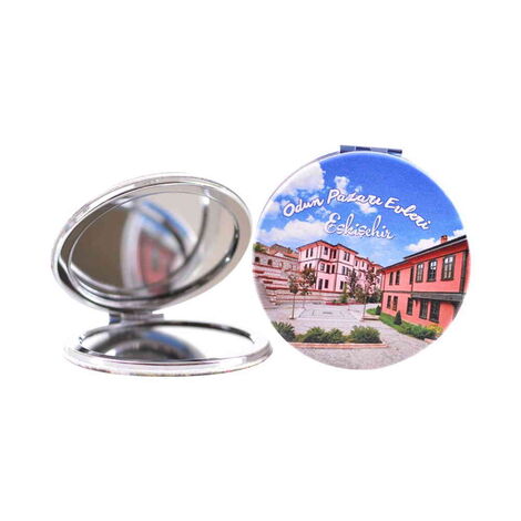 Eskisehir Themed Customised Uv Printed Round Compact Mirror 72x11 mm - 7