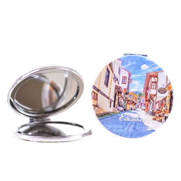 Eskisehir Themed Customised Uv Printed Round Compact Mirror 72x11 mm - 9