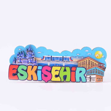 Eskisehir Themed Wooden Customised 2D Souvenir Fridge Magnet - 7